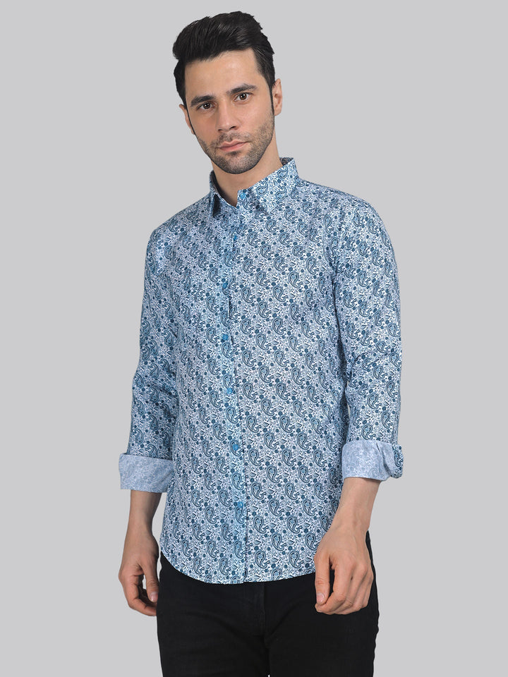 Mystic Men's Printed Full Sleeve Casual Linen Shirt - TryBuy® USA🇺🇸