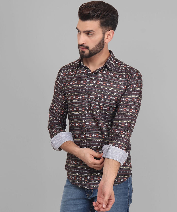Nomadic Men's Printed Full Sleeve Casual Linen Shirt - TryBuy® USA🇺🇸