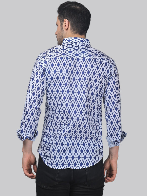 Pre-Raphaelite Men's Printed Full Sleeve Casual Linen Shirt - TryBuy® USA🇺🇸