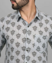 Premium Trendy Exclusive Men's Printed Full Sleeve Casual Linen Shirt - TryBuy® USA🇺🇸