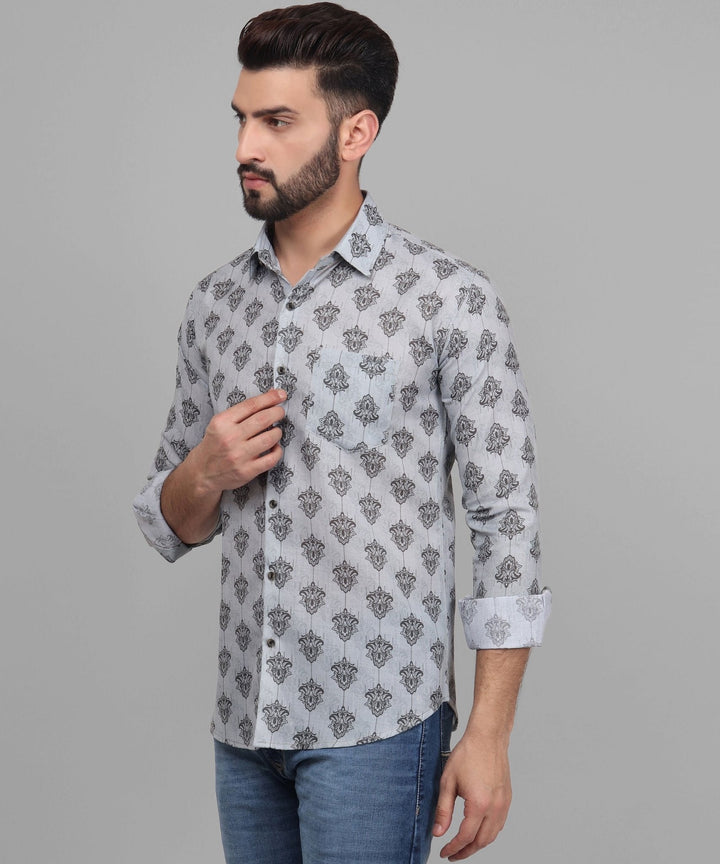 Premium Trendy Exclusive Men's Printed Full Sleeve Casual Linen Shirt - TryBuy® USA🇺🇸