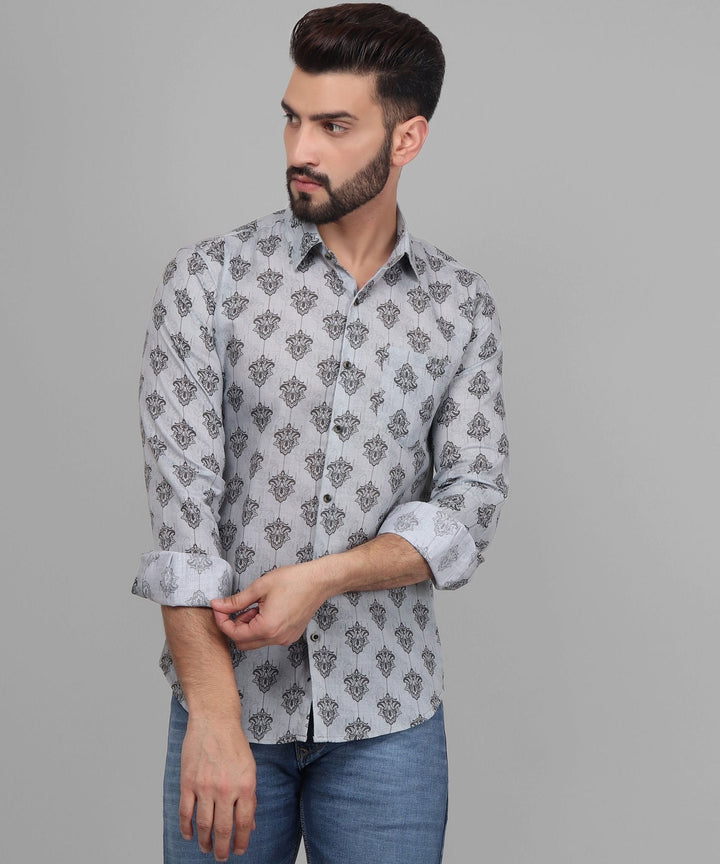 Premium Trendy Exclusive Men's Printed Full Sleeve Casual Linen Shirt - TryBuy® USA🇺🇸