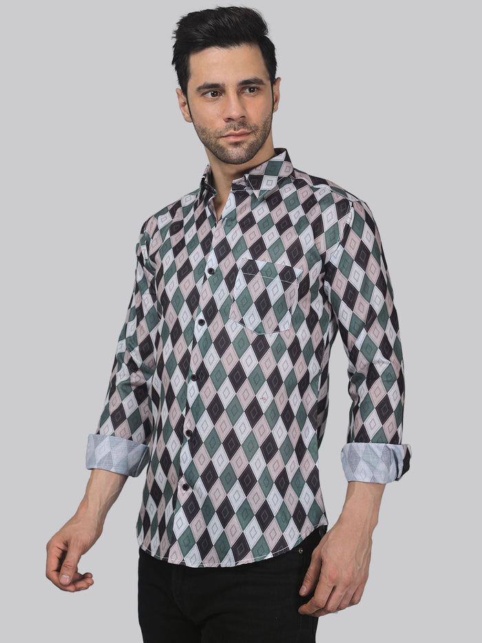 Preppy Men's Printed Shirt 2