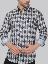 Preppy Men's Printed Shirt 1