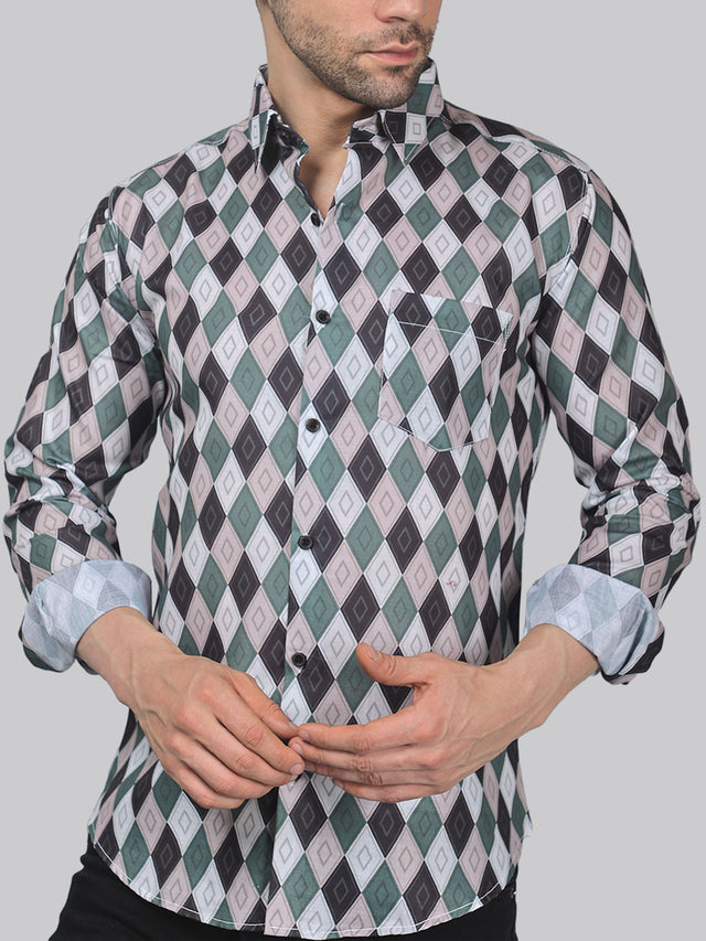 Preppy Men's Printed Shirt — TryBuy®