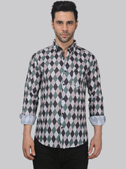 Preppy Men's Printed Full Sleeve Casual Linen Shirt - TryBuy® USA🇺🇸