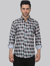 Preppy Men's Printed Shirt 3