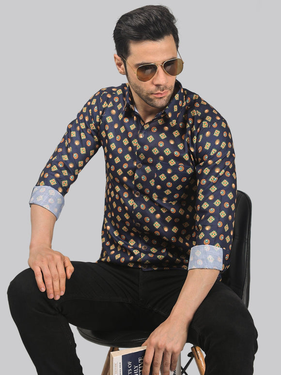 Rainbow Rhapsody Men's Printed Full Sleeve Casual Linen Shirt - TryBuy® USA🇺🇸