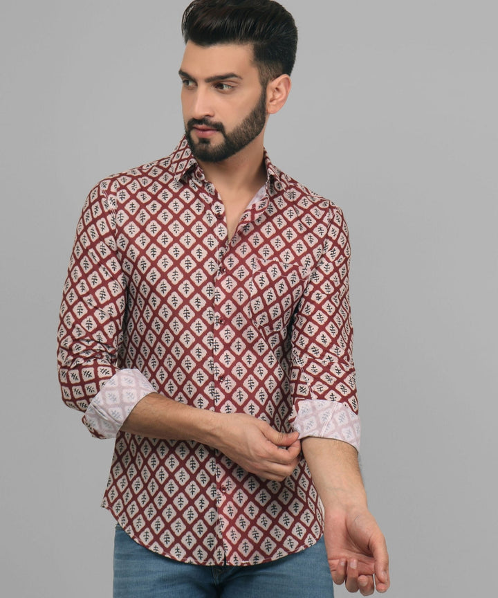 Renaissance Men's Printed Full Sleeve Casual Linen Shirt - TryBuy® USA🇺🇸