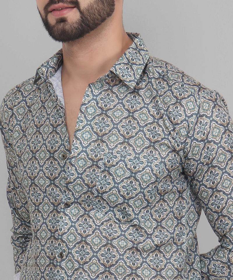 Retro Printed Men's Shirt 2