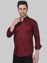 Sleek Maroon Men's Shirt 6