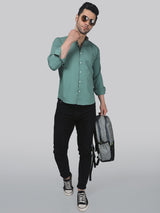 Tribal-fusion Mint-Green Men's Shirt 6