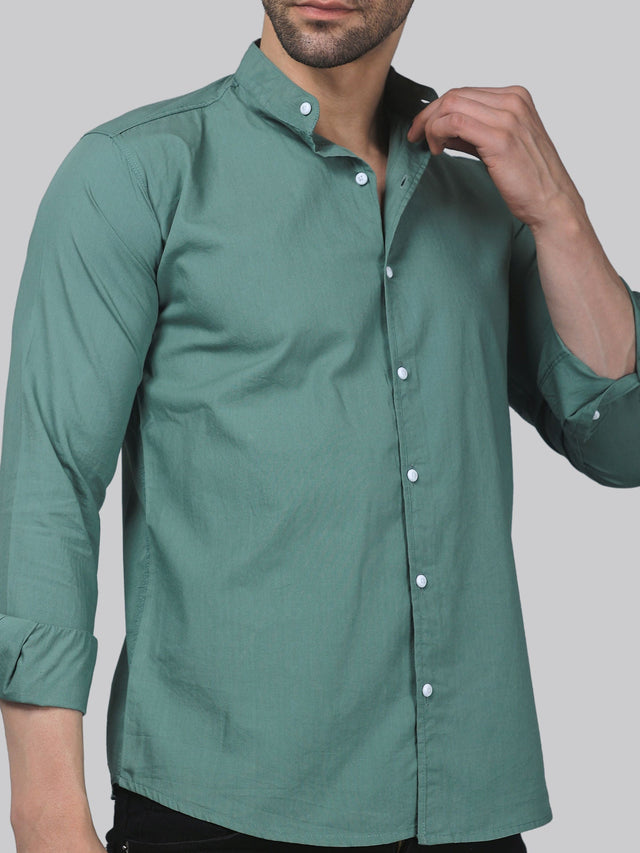 Tribal-fusion Mint-Green Men's Shirt — TryBuy®