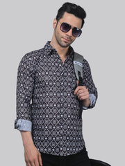 TryBuy Fancy Fabulous Full Sleeve Casual Linen Printed Shirt for Men - TryBuy® USA🇺🇸
