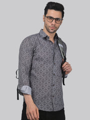 TryBuy Luxe Edition Men's Linen Casual Printed Full Sleeves Shirt - TryBuy® USA🇺🇸