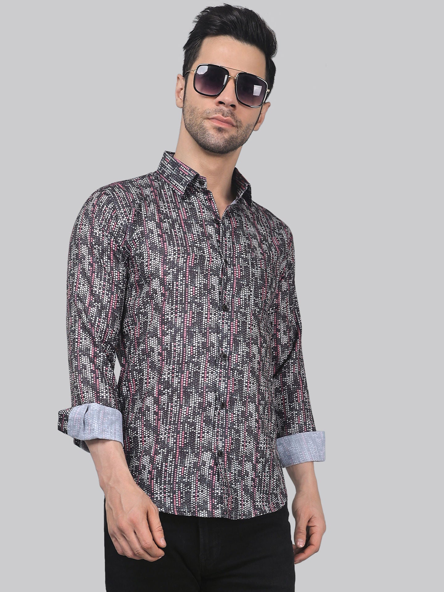 TryBuy Luxe Men's Linen Casual Printed Full Sleeves Shirt - TryBuy® USA🇺🇸