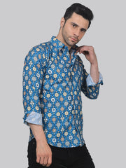 TryBuy Men's Comfy Designer Linen Casual Printed Full Sleeves Shirt - TryBuy® USA🇺🇸