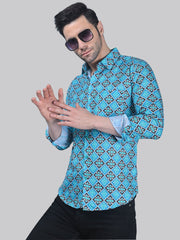 TryBuy Printed Full Sleeve Casual Cotton Shirt for Men - TryBuy® USA🇺🇸