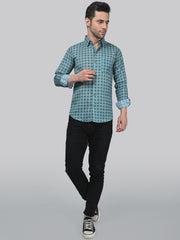 Vivacious Vibes Men's Printed Full Sleeve Casual Linen Shirt - TryBuy® USA🇺🇸